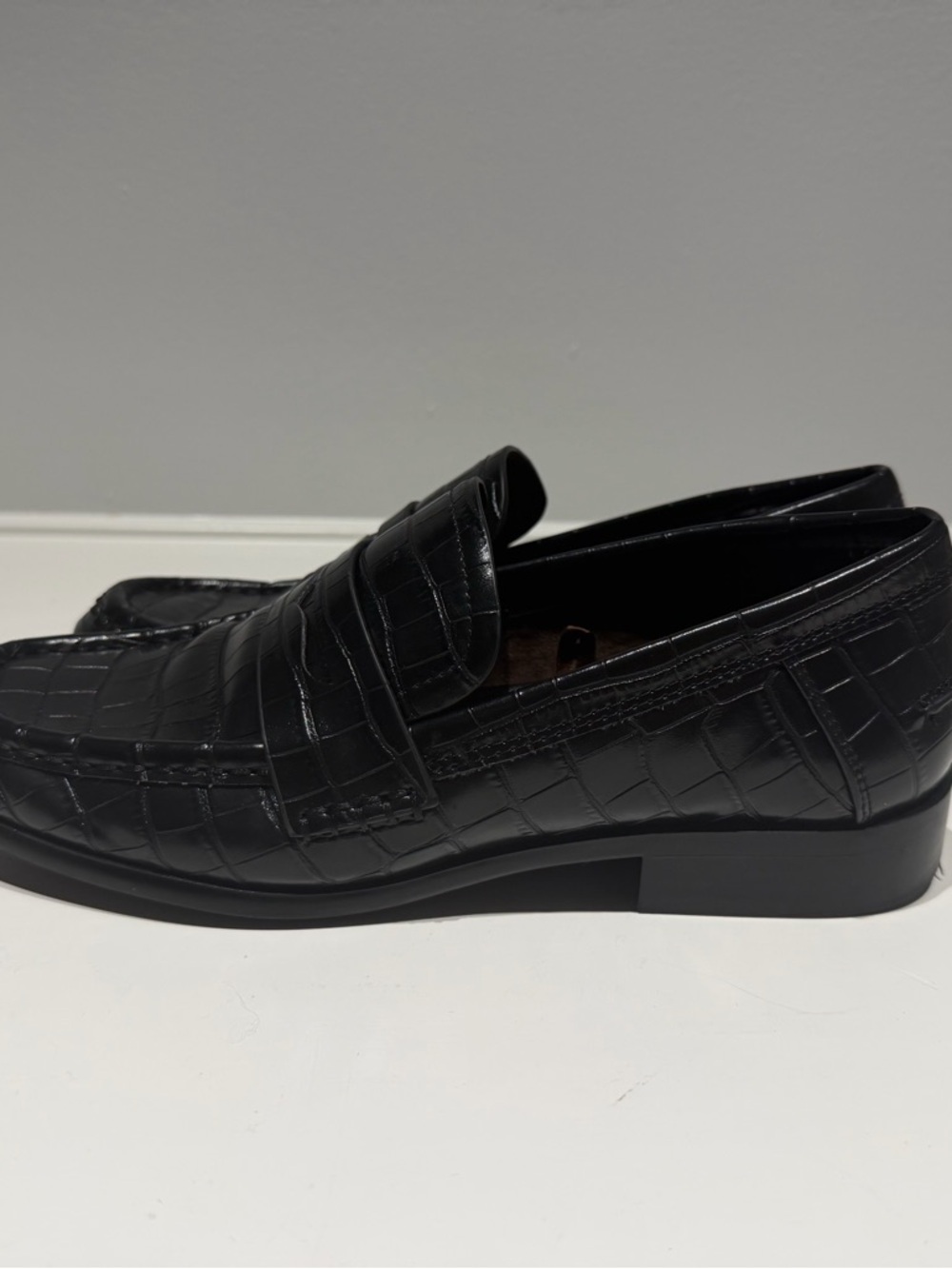 Women's Zara Faux Leather Penny Loafers. - Picture 2 of 5